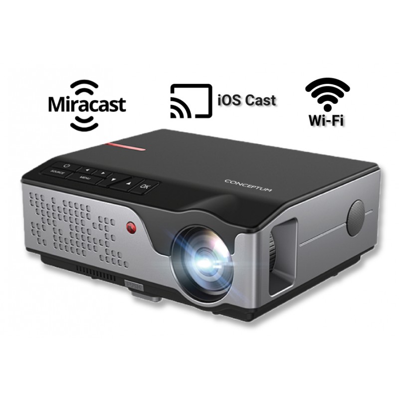 RD-826 LED PROJECTOR  Wi-Fi - 4500 LED LUMENS - MIRACAST - iOS Cast Mirroring